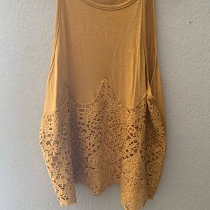 mustard yellow highneck tank top